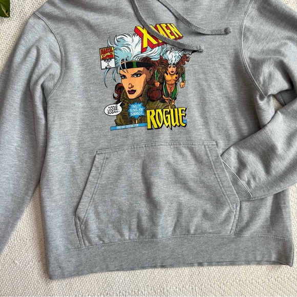 Marvel X-Men Rogue Graphic Sweatshirt Hoodie Grey Medium - Picture 3 of 9